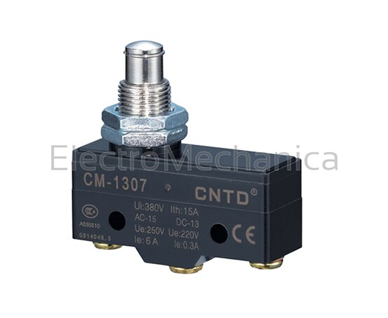 CM1307 | MICRO SW 15A - EXT P/MNT PLUNGER | K - Field Switching